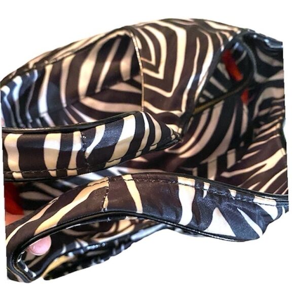 Kate Spade Zebra Print Hobo Bag Red Interior Bow - Picture 9 of 14